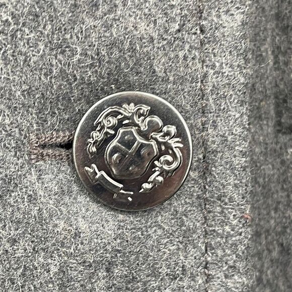 Gap Gray Long Sleeve Double Breasted Peacoat Wool Blend Jacket Size Large - Picture 7 of 10